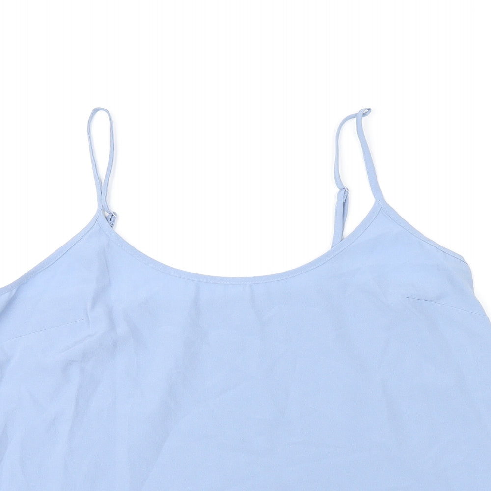 Marks and Spencer Womens Blue Polyester Camisole T-Shirt Size 10 V-Neck