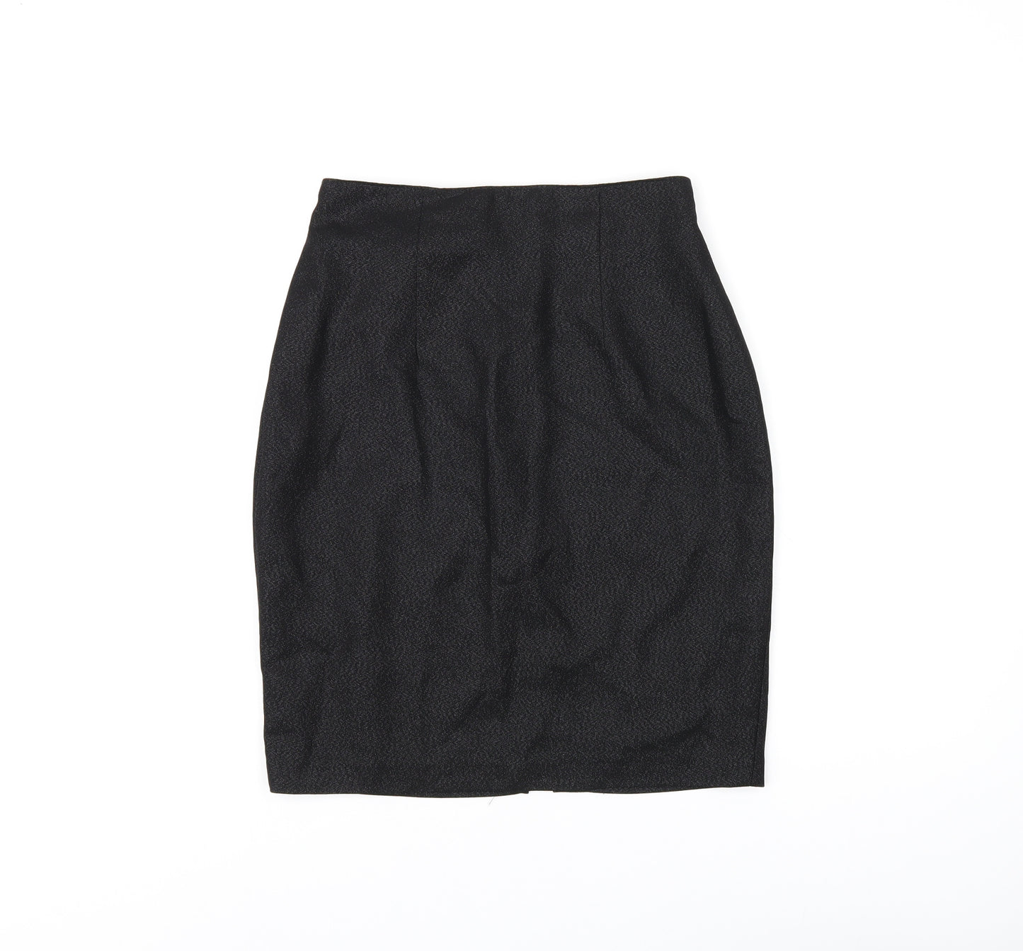 Avi Tenzer Womens Black Polyester Straight & Pencil Skirt Size 6 Zip