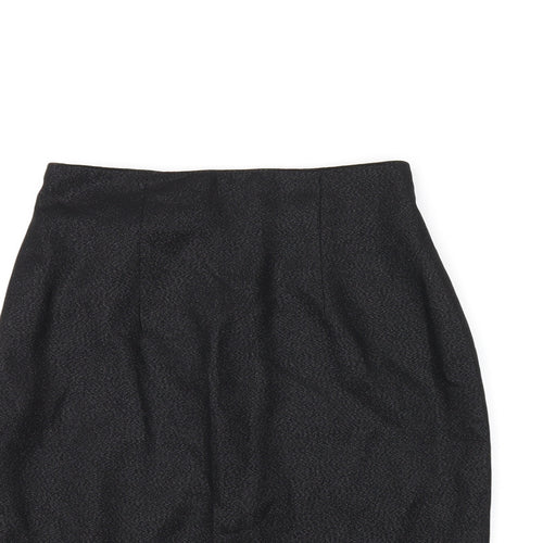 Avi Tenzer Womens Black Polyester Straight & Pencil Skirt Size 6 Zip