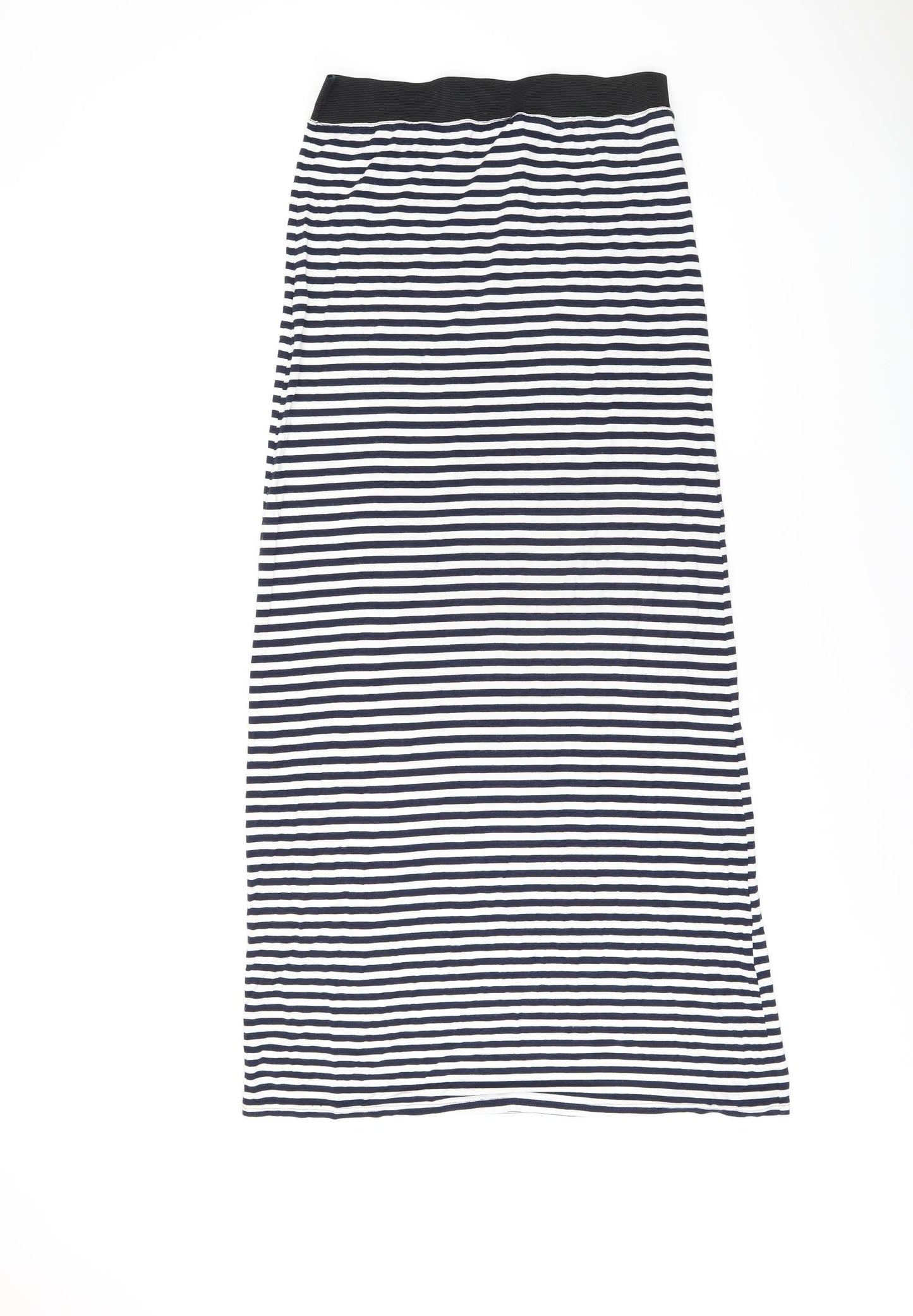Candy Crush Womens White Striped Viscose Maxi Skirt Size M - Size M/L