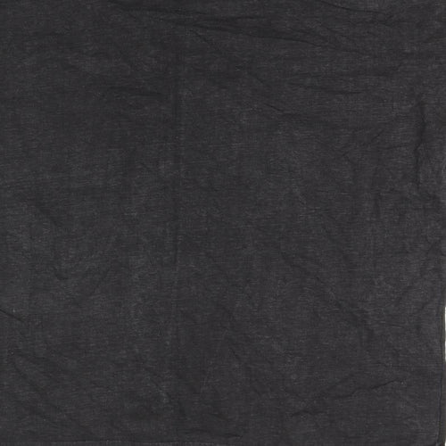 Honey Womens Black Striped Cotton Basic T-Shirt One Size Round Neck - Stripes