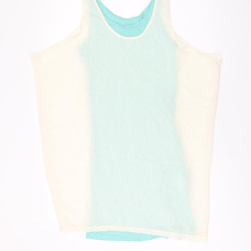 VERO MODA Womens Ivory Polyester Basic T-Shirt Size S Scoop Neck