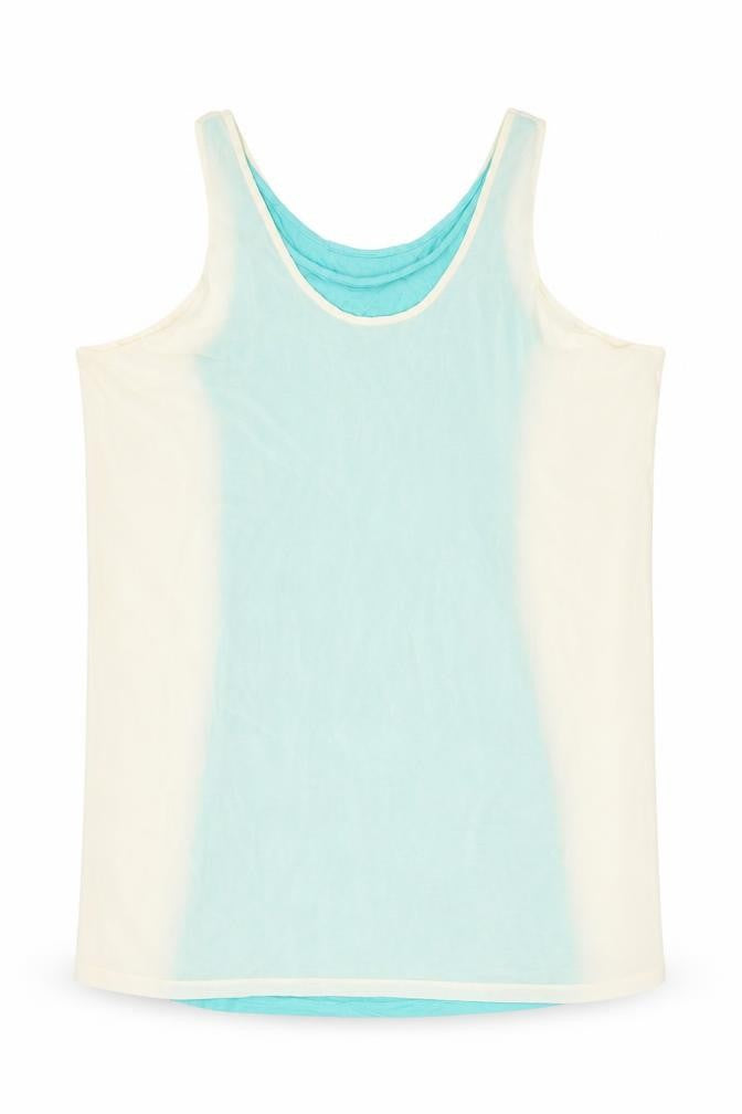 Front view of Vero Moda women’s ivory polyester basic t-shirt, size S, scoop neck