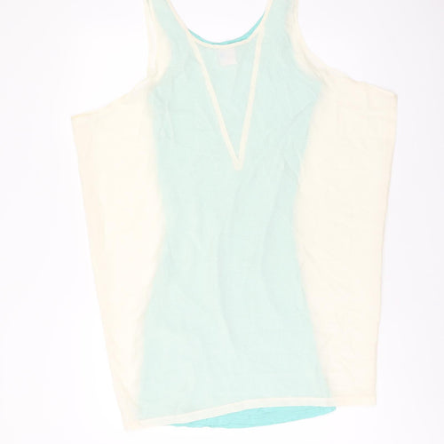 VERO MODA Womens Ivory Polyester Basic T-Shirt Size S Scoop Neck