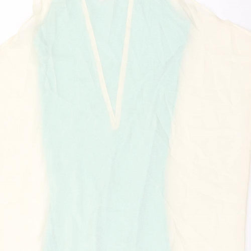 VERO MODA Womens Ivory Polyester Basic T-Shirt Size S Scoop Neck