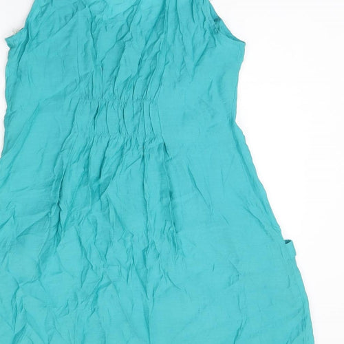 IZABEL Womens Blue Polyester Basic T-Shirt Size M Scoop Neck