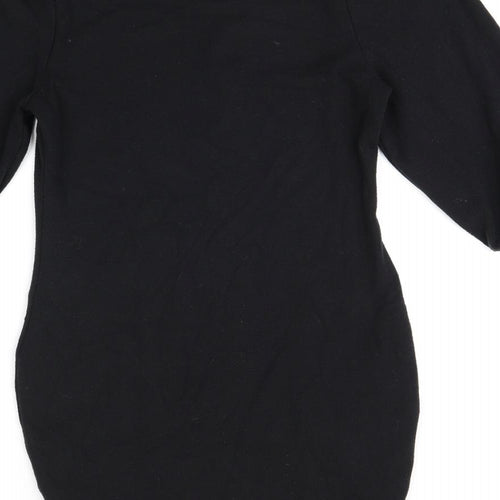 ASOS Womens Black Polyester Bodycon Size 8 Round Neck Pullover
