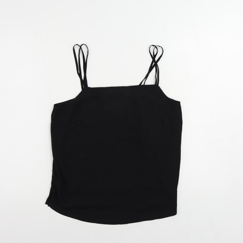Marks and Spencer Womens Black Polyester Camisole Tank Size 12 Square Neck