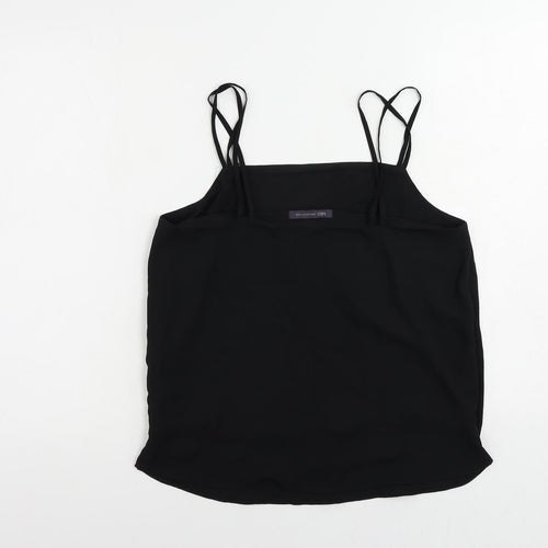 Marks and Spencer Womens Black Polyester Camisole Tank Size 12 Square Neck