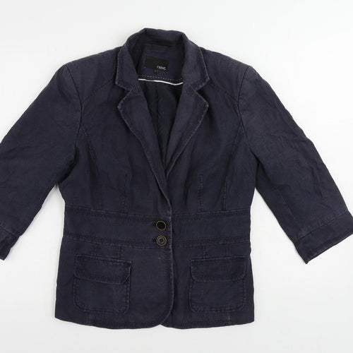 NEXT Womens Blue Jacket Blazer Size 14 Button