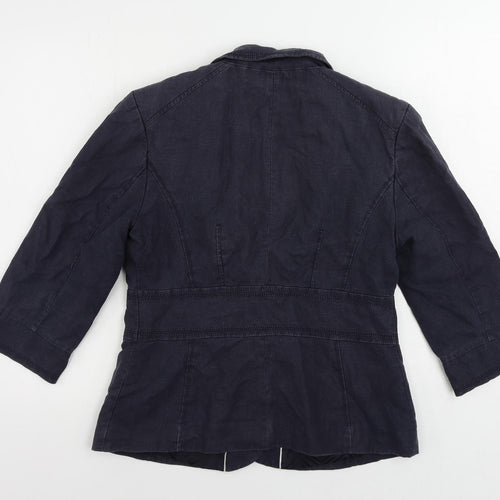 NEXT Womens Blue Jacket Blazer Size 14 Button