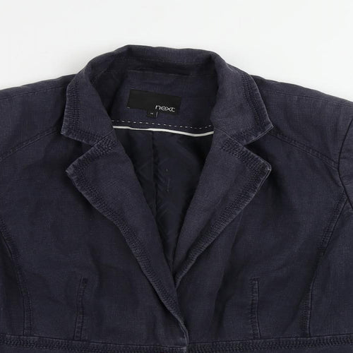 NEXT Womens Blue Jacket Blazer Size 14 Button