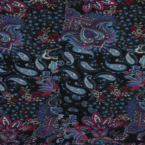 Wallis Womens Black Paisley Polyester Basic Blouse Size 8 V-Neck