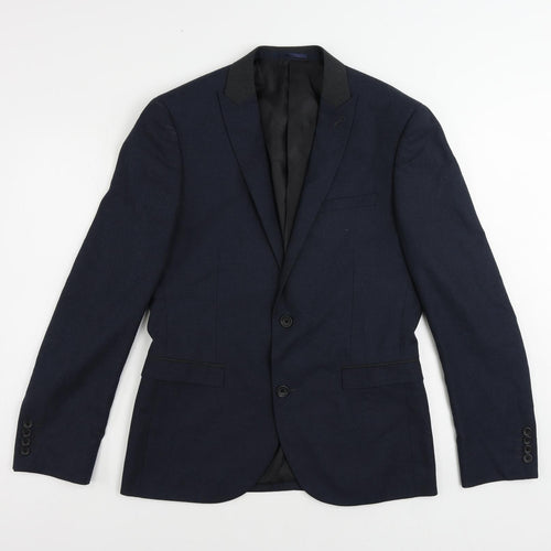 NEXT Mens Blue Polyester Jacket Suit Jacket Size 40 Regular