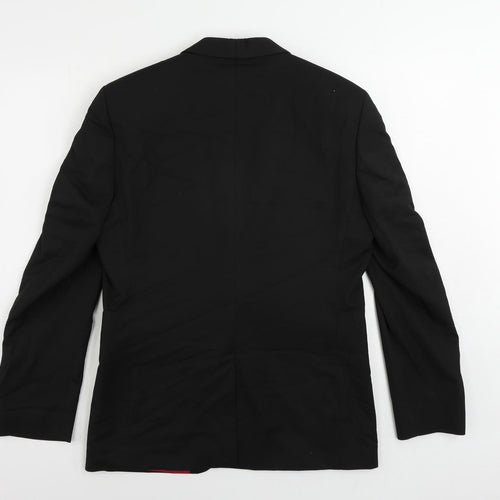 Marks and Spencer Mens Black Polyester Tuxedo Suit Jacket Size 40 Regular