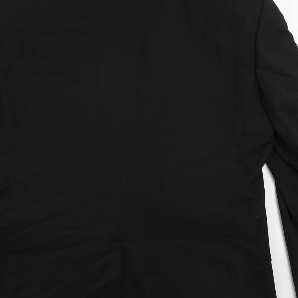 Marks and Spencer Mens Black Polyester Tuxedo Suit Jacket Size 40 Regular