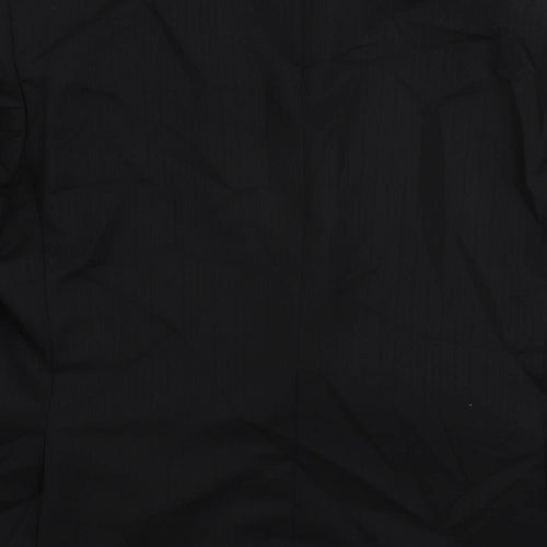 Frank Rostron Mens Black Striped Wool Jacket Suit Jacket Size 44 Regular