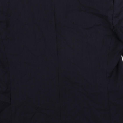 Marks and Spencer Mens Blue Striped Wool Jacket Suit Jacket Size 44 Regular