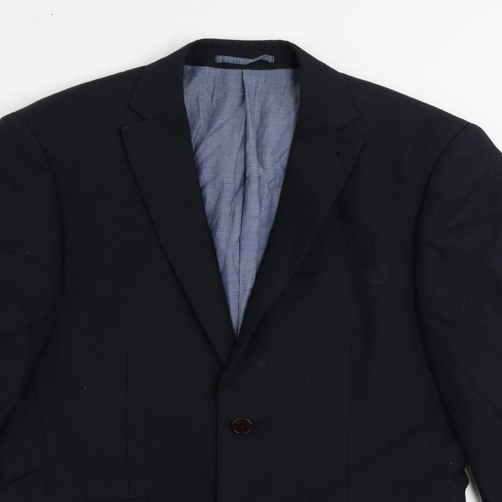 NEXT Mens Blue Cotton Jacket Suit Jacket Size 38 Regular