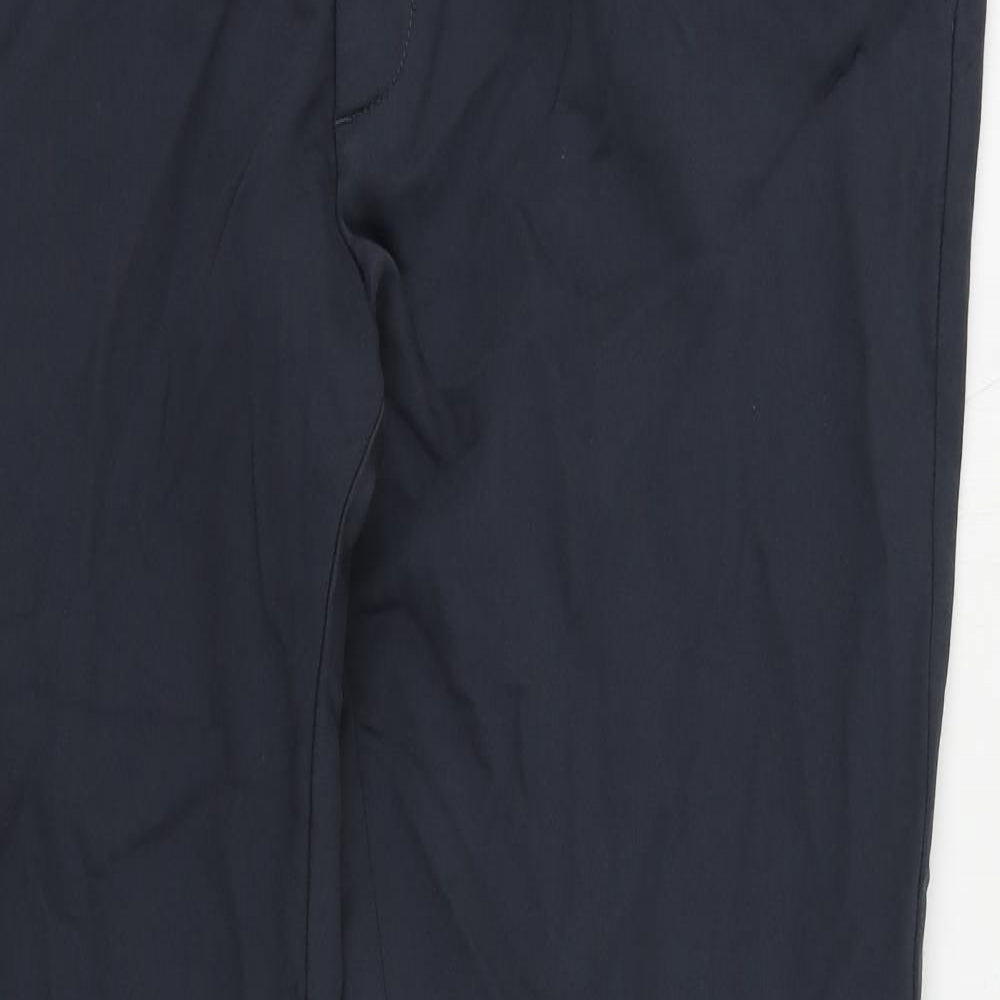 Autograph Mens Grey Cotton Chino Trousers Size 40 in L31 in Regular Zip