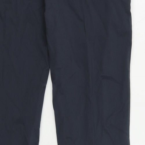 Autograph Mens Grey Cotton Chino Trousers Size 40 in L31 in Regular Zip