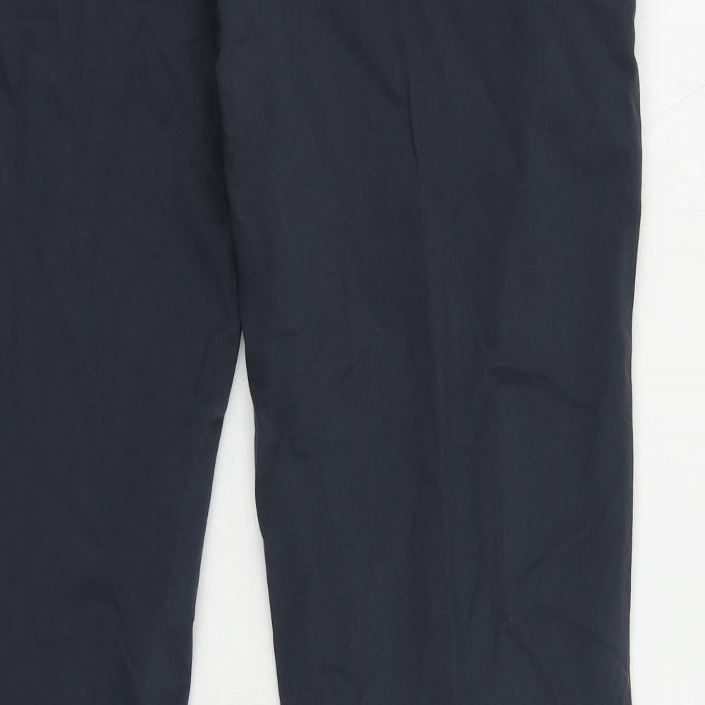 Autograph Mens Grey Cotton Chino Trousers Size 40 in L31 in Regular Zip