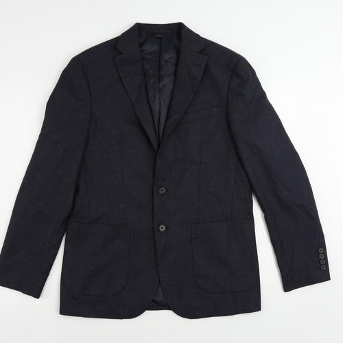 Marks and Spencer Mens Blue Polyester Jacket Suit Jacket Size 38 Regular