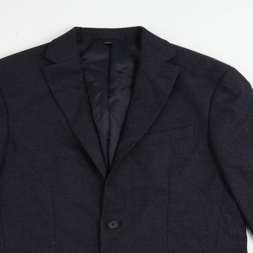 Marks and Spencer Mens Blue Polyester Jacket Suit Jacket Size 38 Regular
