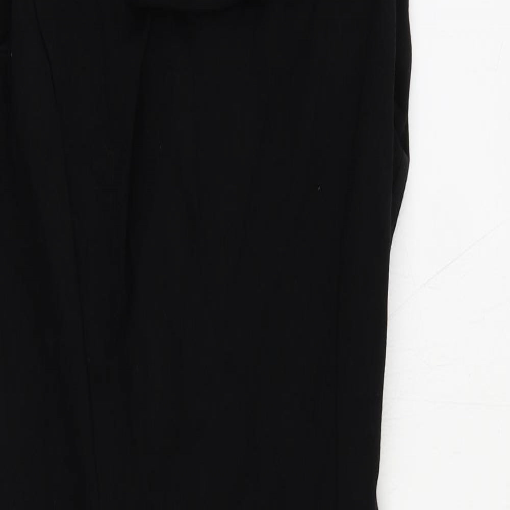 River Island Womens Black Viscose Bodycon Size 10 Mock Neck Zip
