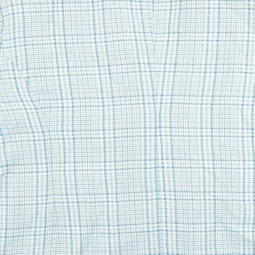 Elégance Womens Blue Plaid Jacket Blazer Size 20 Button