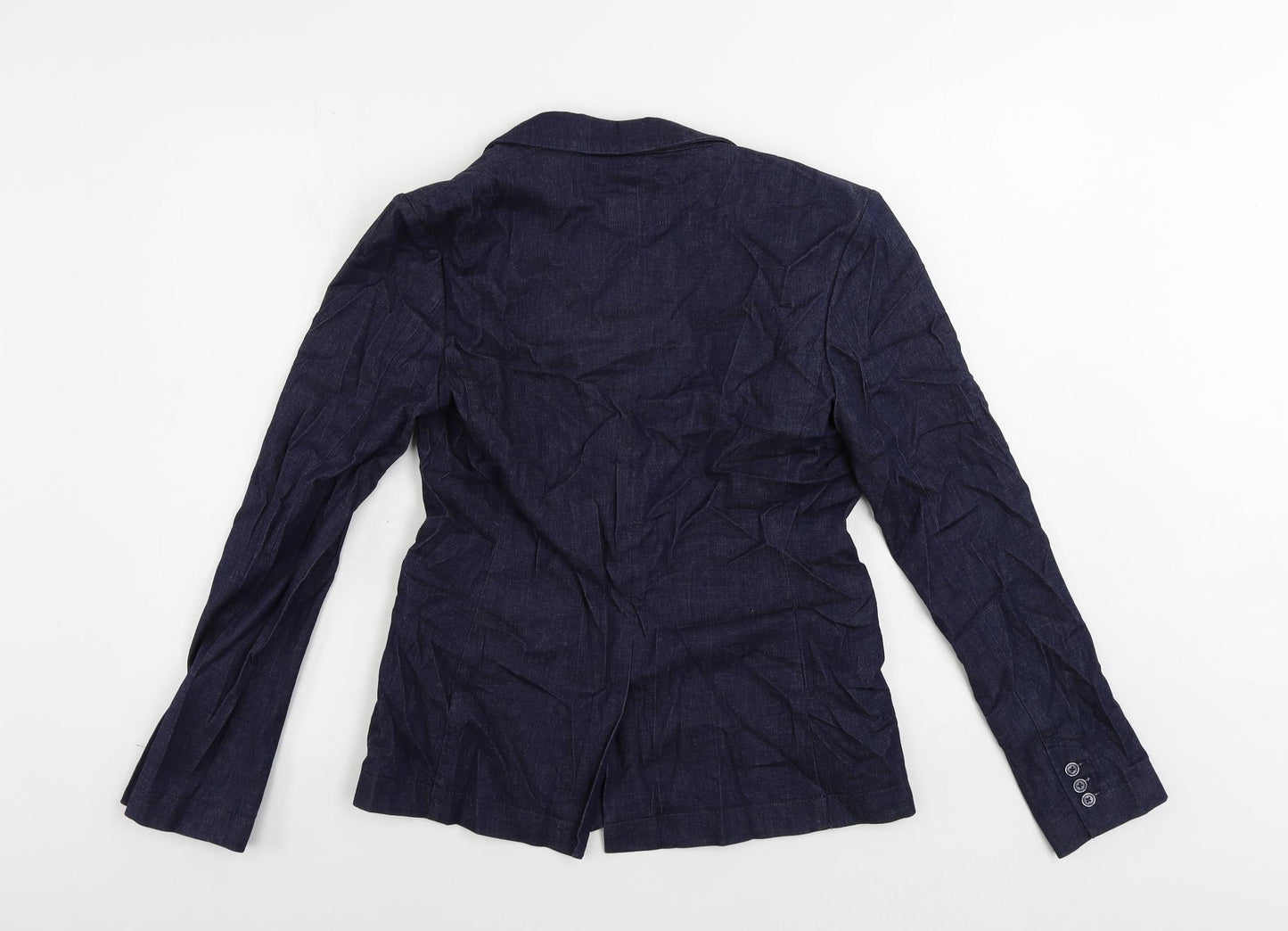 Marks and Spencer Womens Blue Jacket Blazer Size 8 Button
