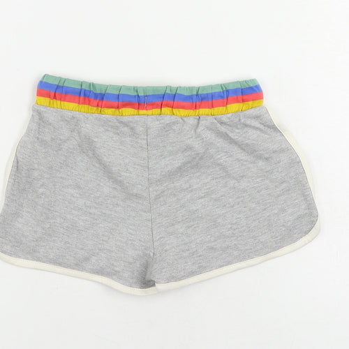 Marks and Spencer Girls Grey Cotton Sweat Shorts Size 6-7 Years Regular Drawstring - Harry Potter