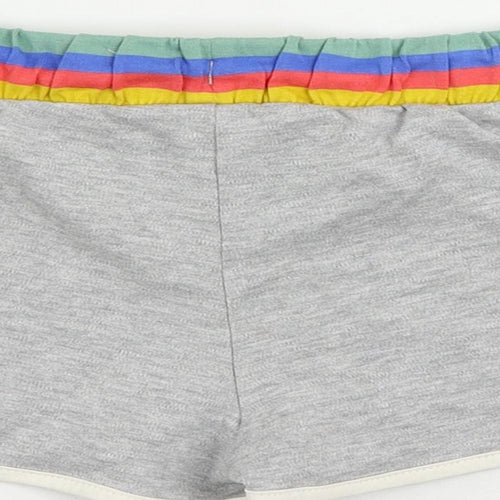 Marks and Spencer Girls Grey Cotton Sweat Shorts Size 6-7 Years Regular Drawstring - Harry Potter