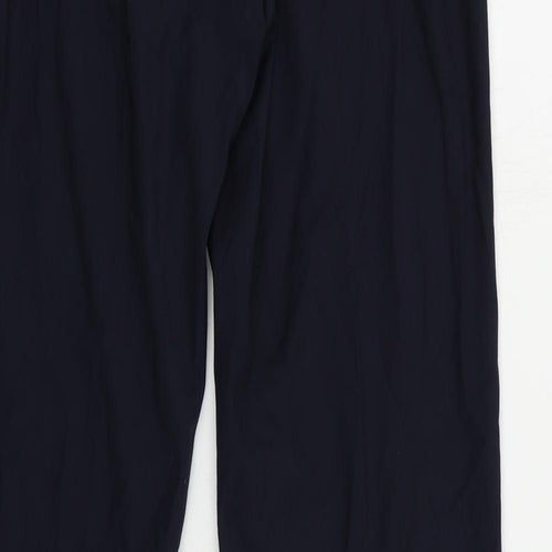 Marks and Spencer Womens Blue Polyester Dress Pants Trousers Size 8 L32 in Regular Zip