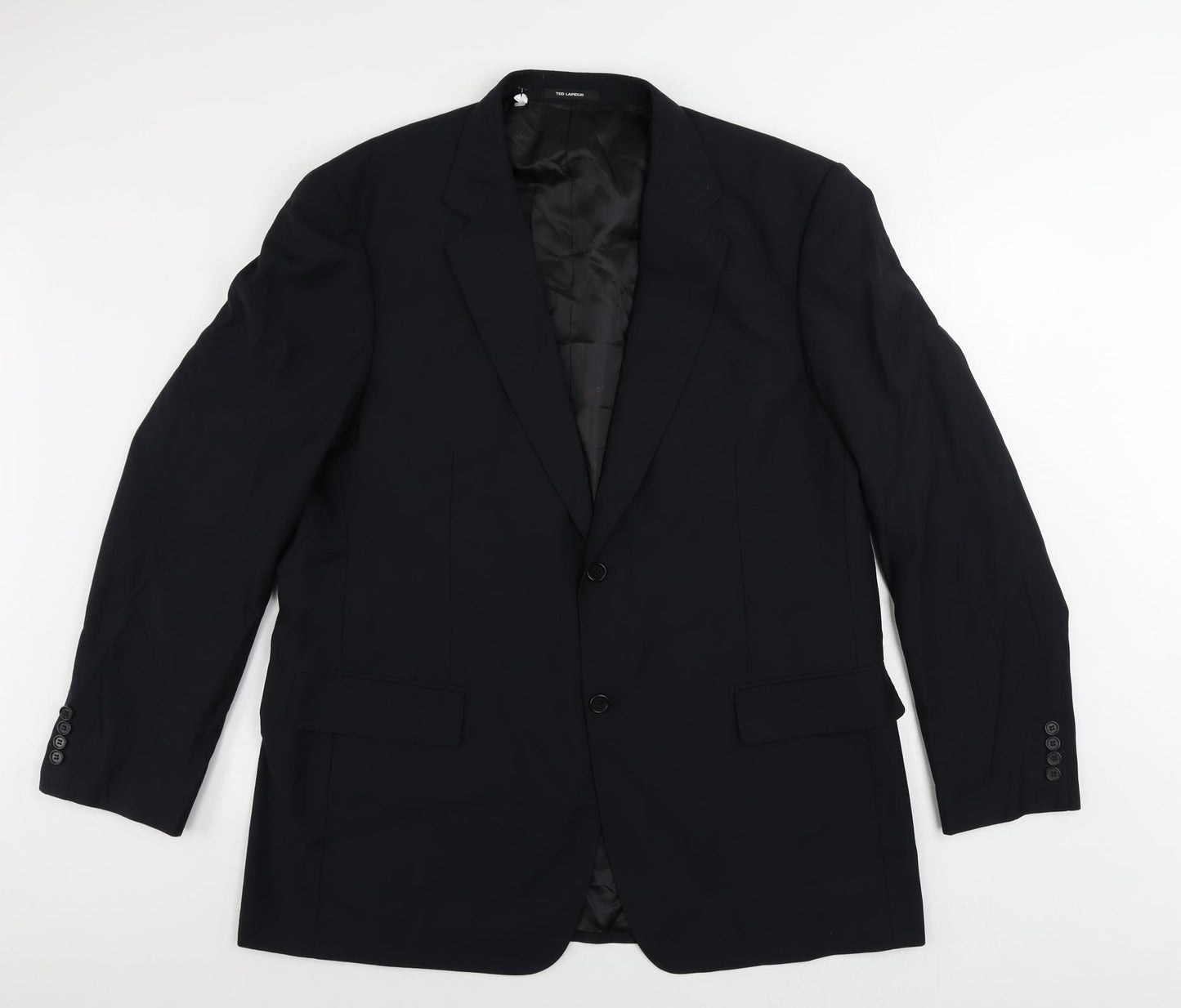 TED LAPIDUS Mens Blue Polyester Jacket Suit Jacket Size 50 Regular