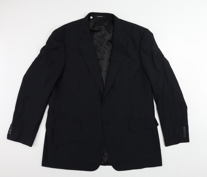 TED LAPIDUS Mens Blue Polyester Jacket Suit Jacket Size 50 Regular
