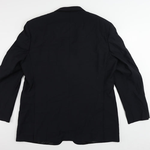 TED LAPIDUS Mens Blue Polyester Jacket Suit Jacket Size 50 Regular