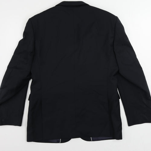Cerruti Mens Blue Wool Jacket Suit Jacket Size 40 Regular