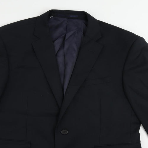 Cerruti Mens Blue Wool Jacket Suit Jacket Size 40 Regular