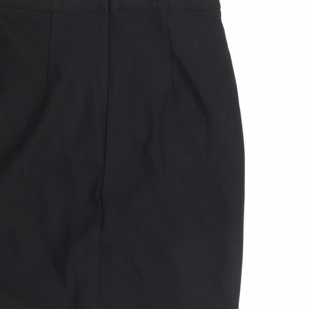 H&M Womens Black Polyester Bandage Skirt Size 8 Zip