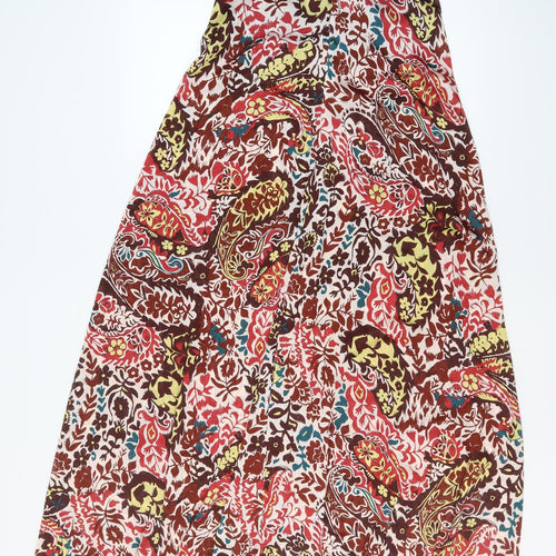 Zara Women's Multicoloured Paisley Slip Dress L