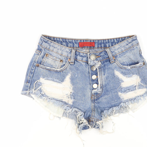 Signature8 Women's Blue Cut-Off Denim Shorts S