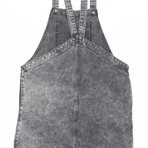 New Look Girls Grey Denim Pinafore Dress 12 Years