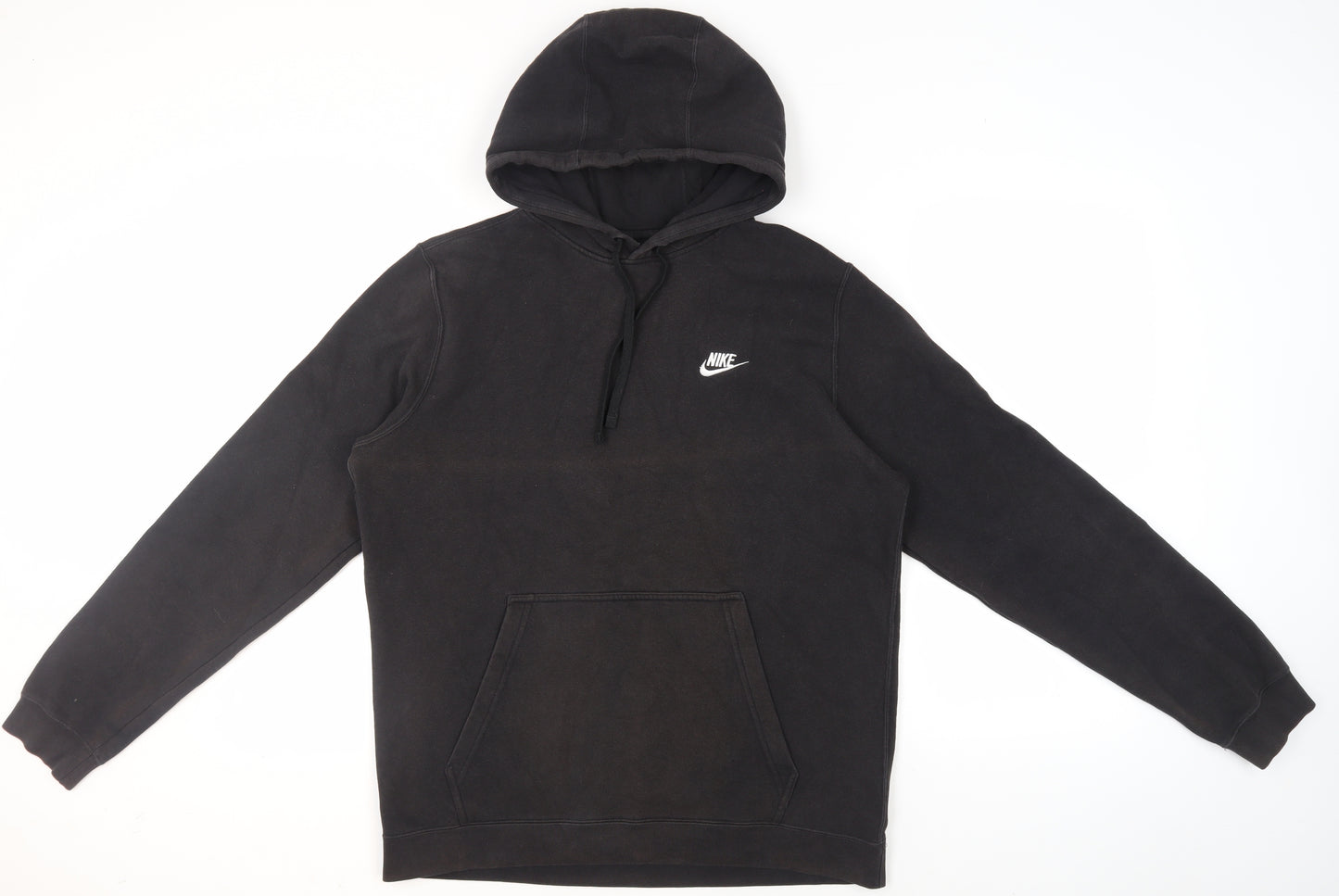 Nike Men's Black Pullover Hoodie, Size L, Comfortable Fleece