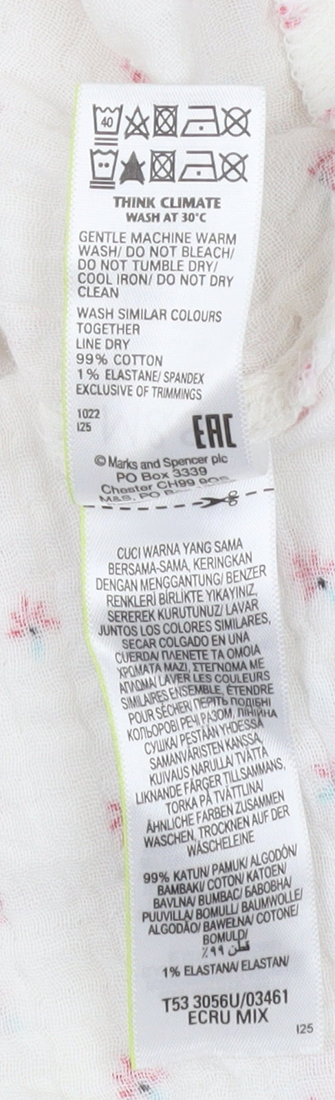 Marks and Spencer Women's White Floral Midi Dress Size 10