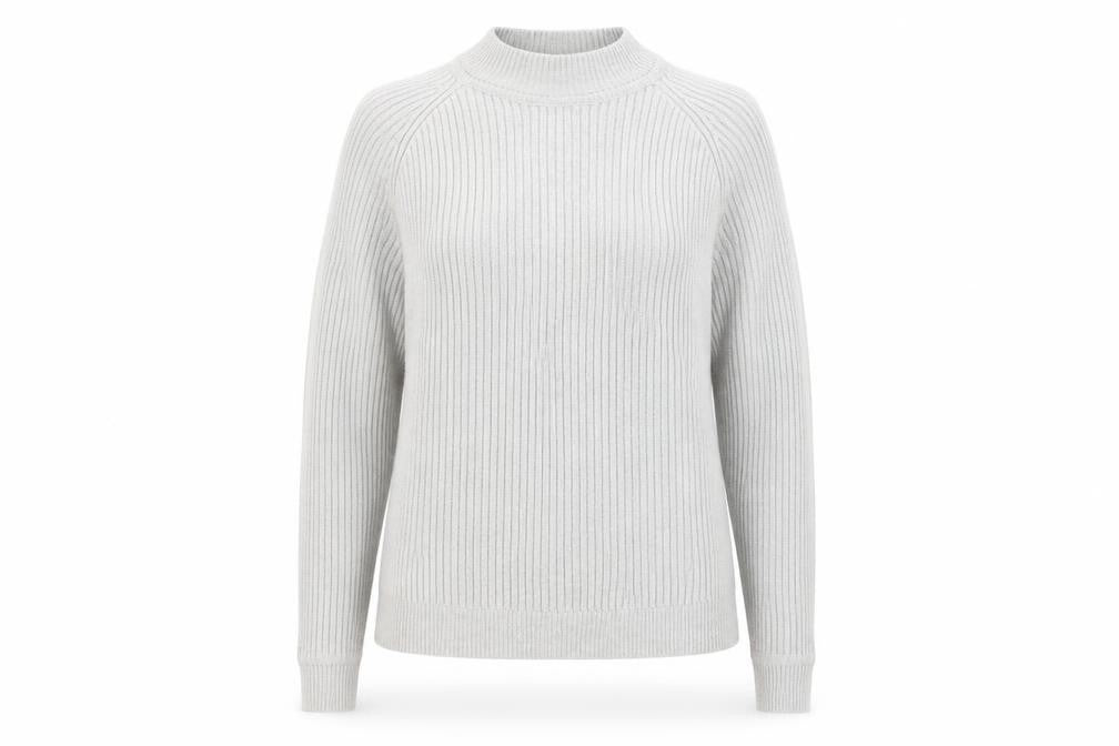Front view of Divided Women's Grey Cold Shoulder Mock Neck Jumper, size 12