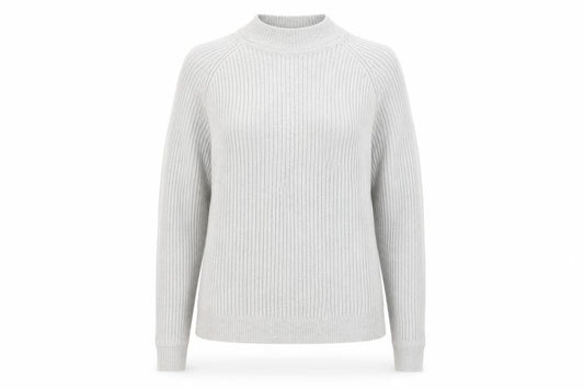 Front view of Divided Women's Grey Cold Shoulder Mock Neck Jumper, size 12