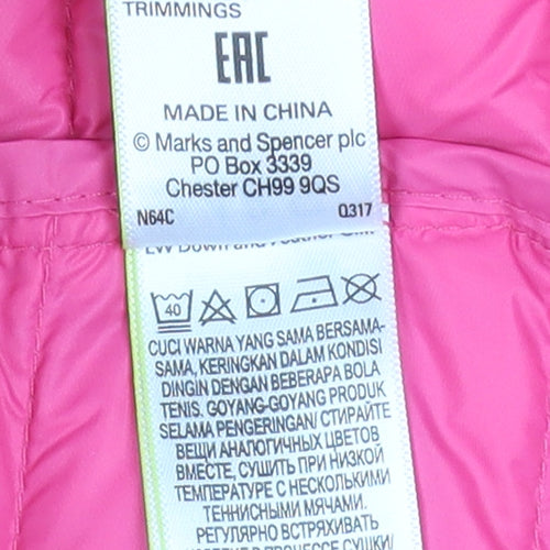Marks and Spencer Women's Pink Puffer Waistcoat