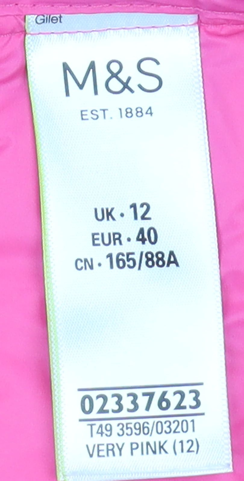 Marks and Spencer Women's Pink Puffer Waistcoat