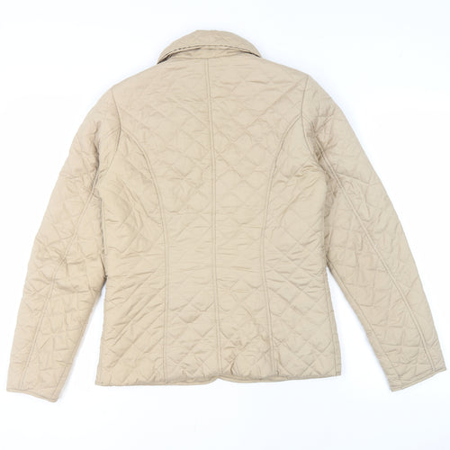 Dorothy Perkins Women Beige Quilted Jacket Size 8
